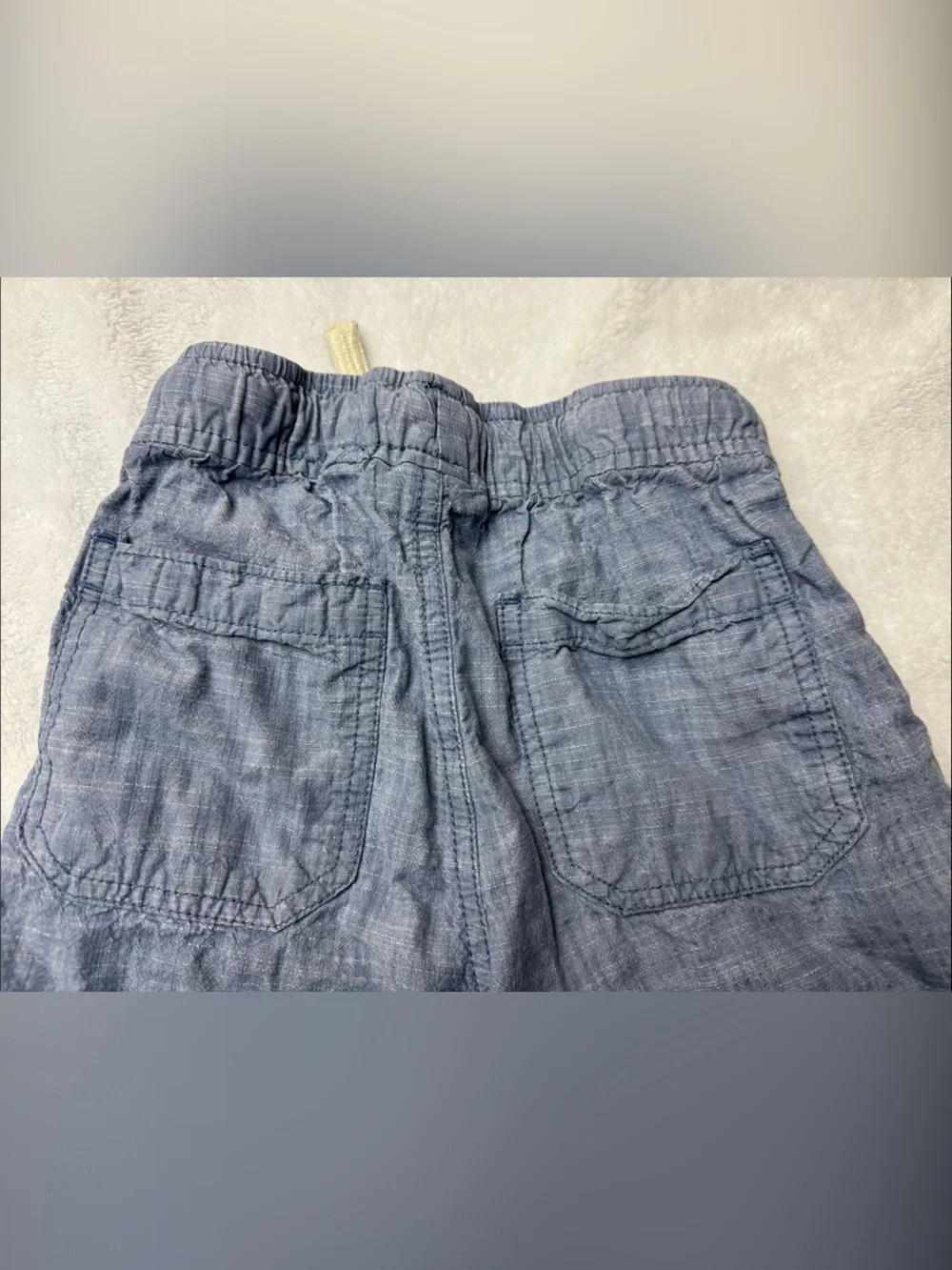 The Children's Place Light Blue Chambray Drawstring Shorts | Boys size 7